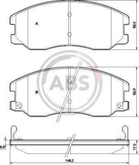 Гальмівні колодки пер. Chevrolet Captiva 06- (akebono) A.B.S. 37582