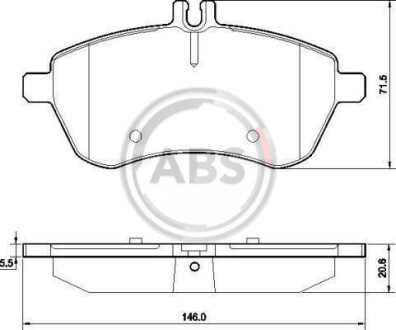 Тормозные колодки пер. MB W204 07-14 (TRW) A.B.S. 37584