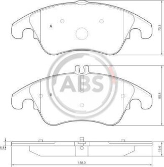 Тормозные колодки пер. MB C/E-клас (W204/W212) 07- A.B.S. 37586