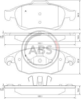 Тормозные колодки пер. Berlingo/Partner 08- A.B.S. 37598