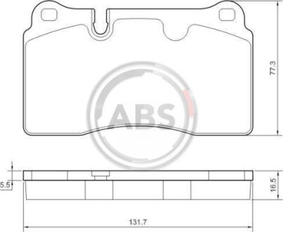 Тормозные колодки пер. VW Touareg 02- (brembo) A.B.S. 37614 (фото 1)