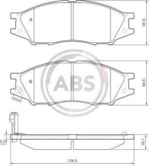 Тормозные колодки пер. Almera (06-21) A.B.S. 37680