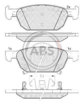 Тормозные колодки пер. Accord/Accord 08-15 A.B.S. 37720