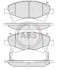 Гальмівні колодки пер. Toyota Avensis 08- (bosch) (150,8x62,5x19,5) A.B.S. 37722 (фото 1)