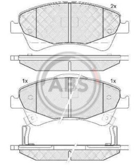 Гальмівні колодки пер. Toyota Avensis 08- (bosch) (150,8x62,5x19,5) A.B.S. 37722