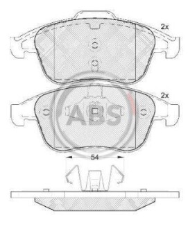 Гальмівні колодки пер. Megane III 08-/Scenic 09- (ATE) A.B.S. 37749