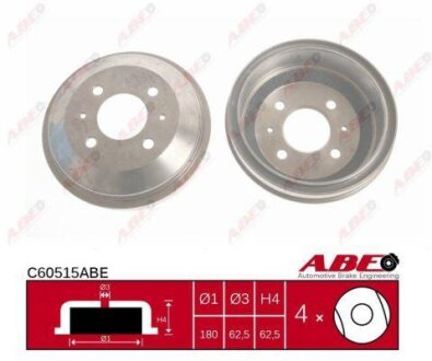 Гальмівний барабан ABE C60515ABE