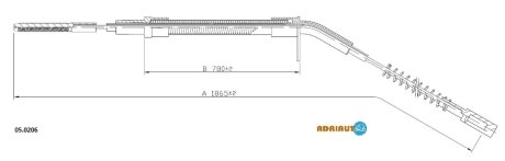 Трос тормозной BMW 518-520i-524 Td LH-RH 81- ADRIAUTO 050206