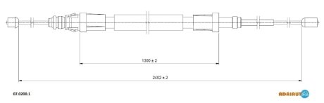 Трос тормозной Citroen Berlingo 2008- ADRIAUTO 0702001