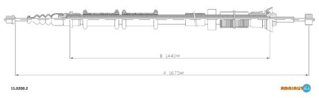 Трос ручного гальма ADRIAUTO 1102002