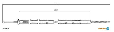 Трос зупиночних гальм ADRIAUTO 11.0243.2