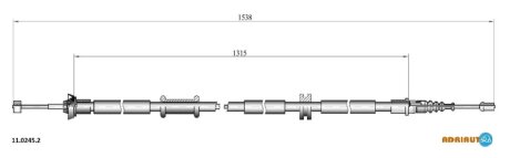 Трос ручного гальма ADRIAUTO 1102452