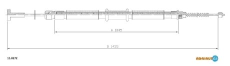 Трос ручного тормоза ADRIAUTO 11.0272