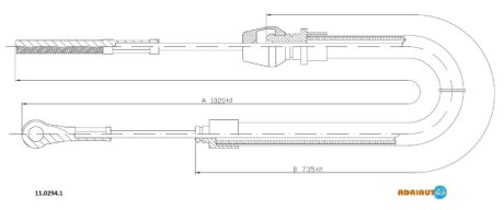 Трос ручного гальма ADRIAUTO 1102941