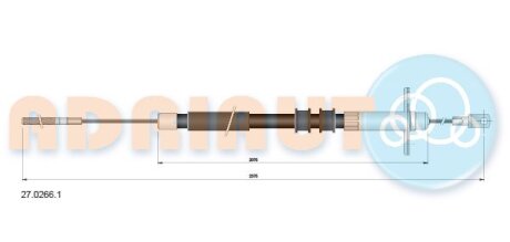 Трос ручного гальма ADRIAUTO 2702661