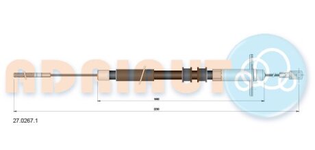 Трос ручного гальма ADRIAUTO 2702671