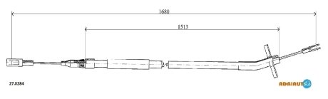 Трос ручного тормоза ADRIAUTO 27.0284