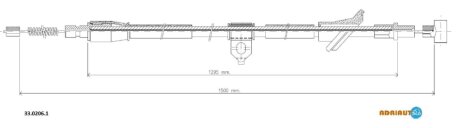 Трос ручного гальма ADRIAUTO 3302061