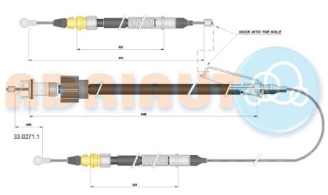 Трос ручного тормоза ADRIAUTO 33.0271.1