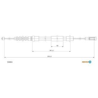 Трос ручного тормоза ADRIAUTO 35.0214.1