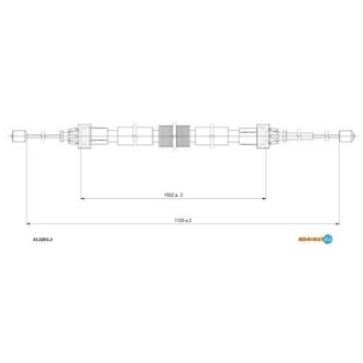 Трос тормозной RENAULT/DACIA Duster "11>> ADRIAUTO 4102012