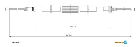 Трос остановочных тормозов ADRIAUTO 4102641