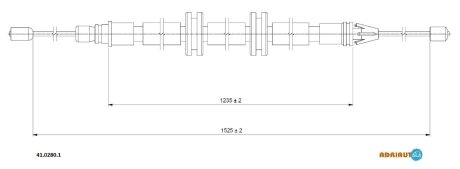 Трос остановочных тормозов ADRIAUTO 4102801