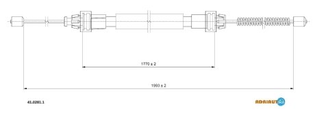 Трос ручного гальма ADRIAUTO 41.0281.1