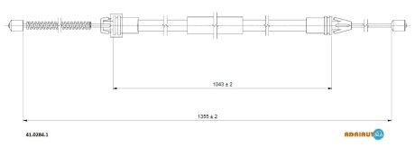 A_Трос тормозной RENAULT Twingo II all RH4/07- ADRIAUTO 4102841