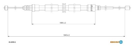 Трос гальмівний Renault Megane III ADRIAUTO 4102921