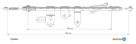 Трос ручного гальма ADRIAUTO 5202482