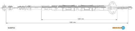 Трос ручного гальма ADRIAUTO 5202731