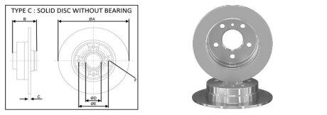 Диск тормозной задний (кратно 2) MB B-CLASS (W245) (05-11) APPLUS APLUS 61377AP