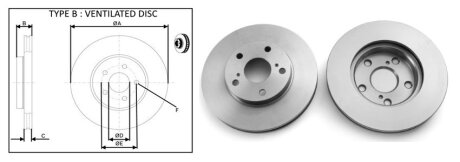 Диск тормозной передний (кратно 2) Toyota Auris (_E15_) (06-12) APPLUS APLUS 61404AP