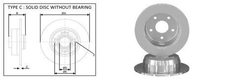 Диск тормозной задний (кратно 2) Jeep Grand Cherokee II (WJ, WG) (09/98-09/05) APLUS 61852AP