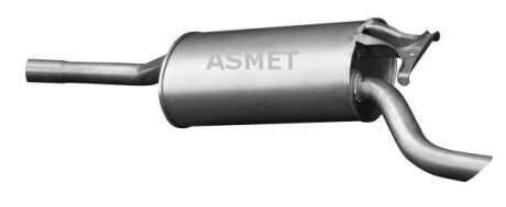 Задній. глушник,випускна сист. ASMET 01009