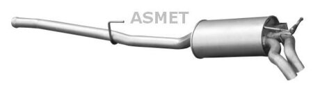Задній. глушник,випускна сист. ASMET 01048