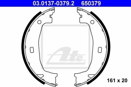 Комплект тормозных колодок ATE 03.0137-0379.2