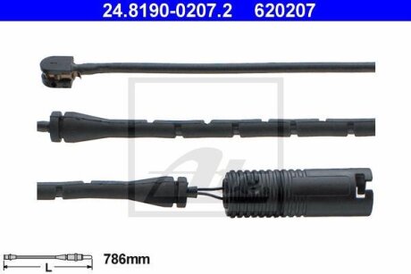 Датчик зносу гальмівних колодок ATE 24819002072