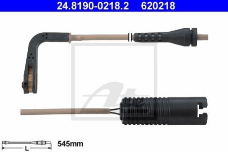 Датчик зносу гальмівних колодок ATE 24819002182 (фото 1)