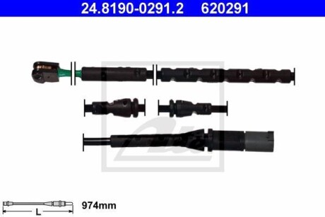 Датчик зносу гальмівних колодок ATE 24.8190-0291.2