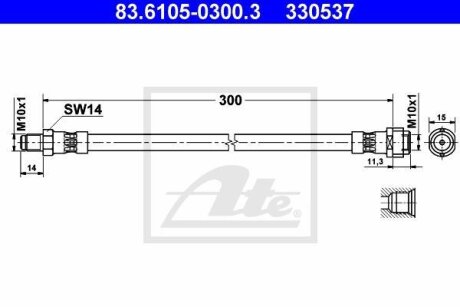 Гальмівний шланг ATE 83610503003