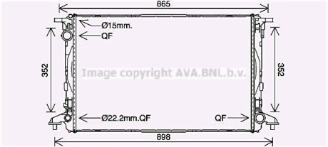 Радиатор, система охлаждения двигателя AVA COOLING AI2412