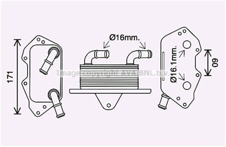 Охолоджувач оливи AVA COOLING AI3404