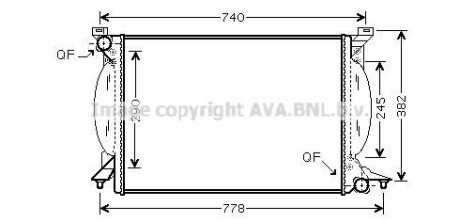 Радиатор, система охлаждения двигателя AVA COOLING AIA2206