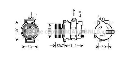 Фото компрессор кондиционера Audi A4 B6, B7, B8 (01-), A5 (08-), A6 C6, C7 (04-), Q5 AVA COOLING AIAK279 Компрессор кондиционера Audi A4 B6, B7, B8 (01-), A5 (08-), A6 C6, C7 (04-), Q5 AVA COOLING AIAK279