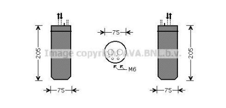 Осушитель кондиционера Audi A6 (08-11) 2,0 - 3,2 FSI AVA AVA COOLING AID210