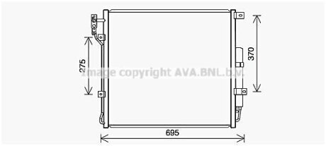 Радіатор кондиціонера AVA COOLING AU5227D