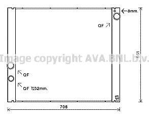 Радиатор, система охлаждения двигателя AVA COOLING AUA2207