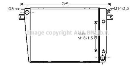 Радіатор двигуна AVA COOLING BW2251